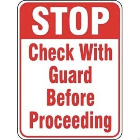 Accuform STOP SAFETY SIGN CHECK WITH GUARD FRS581RA FRS581RA